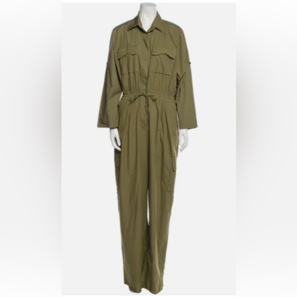NWOT S/W/F Green Cargo Jumpsuit XS